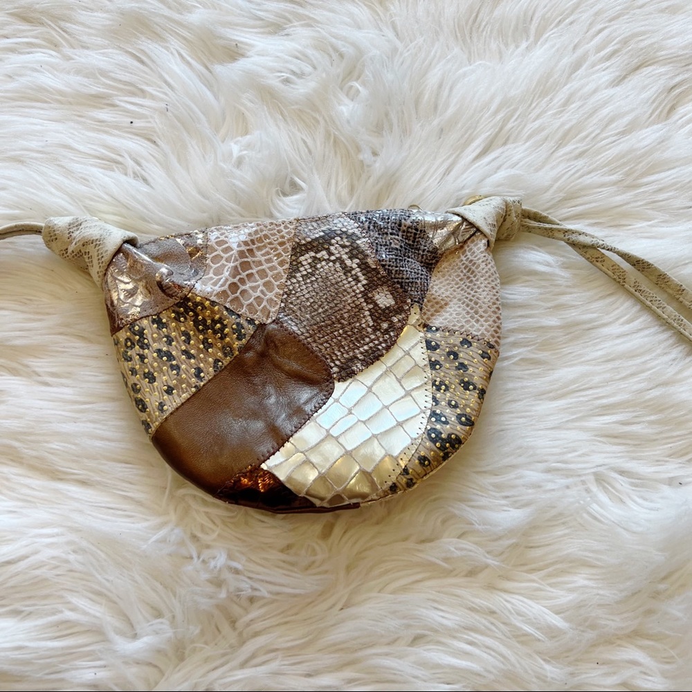 Luis Alexander Mixed Pattern Patchwork Leather Fo… - image 2